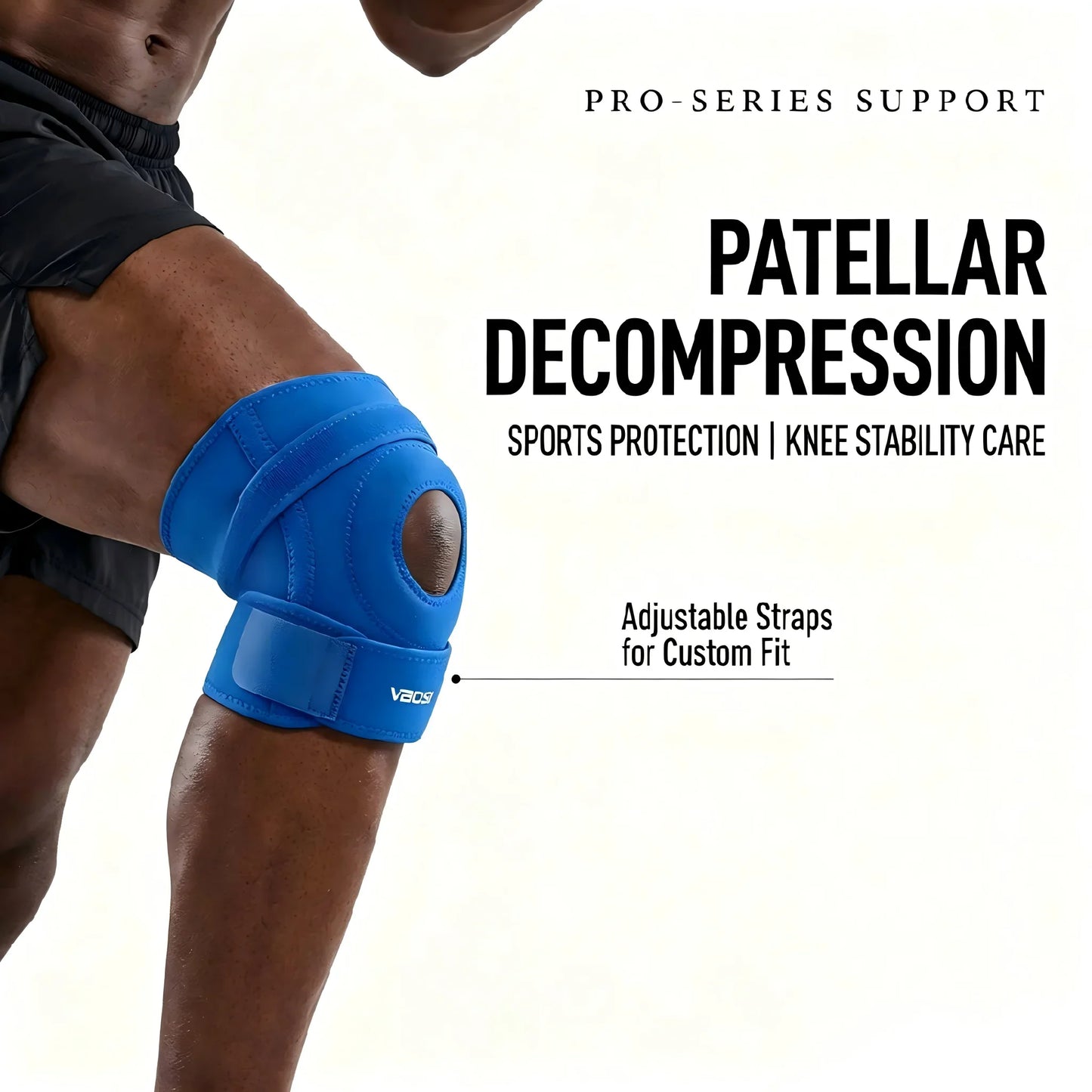 1PC Professional Knee Brace with Spring Support Adjustable Open Patella Knee Support Pad for Running Basketball Hiking Cycling