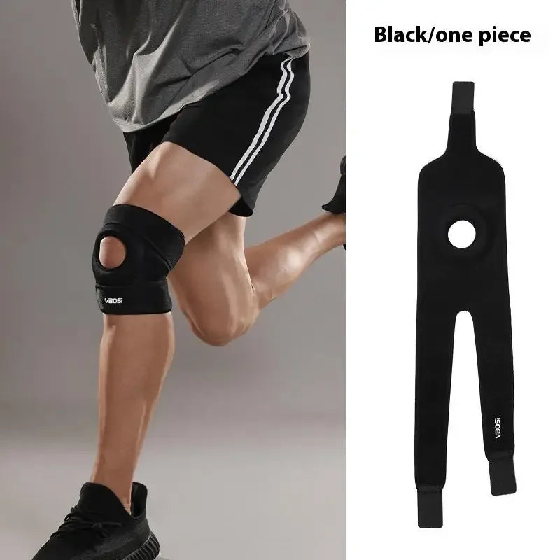 1PC Professional Knee Brace with Spring Support Adjustable Open Patella Knee Support Pad for Running Basketball Hiking Cycling