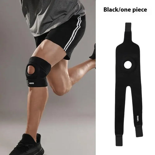 1PC Professional Knee Brace with Spring Support Adjustable Open Patella Knee Support Pad for Running Basketball Hiking Cycling